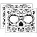 Black Web Sugar Skull Day of the Dead Temporary Face Tattoo Kit for Men and Women - Set of 2 Kits - Buy Online on GoSupps.com