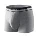 Carer incontinence Pants men soft comfortable washable men's boxers shorts for incontinence with 80 ml front absorption surface to prevent the bladder from leaving gray size 3xl 3xl gray