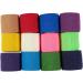 Colorful Medical Self Adhesive Bandage Wrap - 24 Rolls, 2 x 5 Yards, Breathable Cohesive Vet Tape for First Aid Kits, Sports Injuries - 12 Colors - Buy Online on GoSupps.com