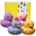 Duck Bath Bombs for Boys  Girls & Toddler - Color Bubble Bath Tablets Gift Set for Kids  Organic Fizzy Bath Bombs with Toys - Natural Toy Safe for Sensitive Skin (Rubber Ducky Bubble Bath)
