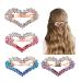 inSowni 4 Pack Gold Glitter Sparkly Gems Crystal Rhinestones Heart Decorative Metal French Barrettes Alligator Snap Hair Clips Pins Accessories for Women Girls