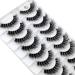 AMSDCN 10Pairs Transparent Band Natural Long 3D Faux Mink False Eyelashes - 5D-Y21 - Buy Online on GoSupps.com