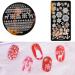 Sanwood Nail Stamp Plate - XMA Pattern | Stainless Steel Manicure Tool Kit | Clear Engraved Nail Art Templates - Buy Online on GoSupps.com