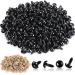 FEBSNOW 300 Pcs 8MM Safety Eyes and 300 Pcs Washers Black Plastic Craft Dolls Crochet Eyes for DIY Puppets Bear Stuffed Animals Amigurumi Making Supplies