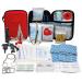 Trscind first aid set first aid kit survival emergency equipment dressing box with flashlight fire steel and rescue ceiling survival package for outdoor camping 130 parts