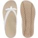 WHITIN Women's Flip Flops Thong Sandals with Arch Support | Soft Toe Post | Deep Heel Cup | Bowknot White - Buy Online on GoSupps.com