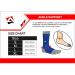 AQF MMA Ankle Support Brace Guard - Blue L | Achilles Tendon Pain Relief & Compression Sleeve for Muay Thai, Kick Boxing, Sprains - Elasticated & Breathable - Buy Online on GoSupps.com