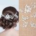 5 Pieces Wedding Hair Comb Bridal Hair Pins Pearl Crystal Wedding Hair Side Comb U-shaped Rhinestone Hair Accessories for Brides Women Girls (Silver)