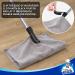 MR.SIGA Pet Hair Removal Rubber Broom with Squeegee - 2 in 1 Floor Brush for Carpet, 62 inch Handle, Includes Microfiber Cloth - Buy Online on GoSupps.com