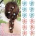12Pcs Mini Pearl Hair Claw Clips in Flower Design Small Pearl Hair Claw Clips  Artificial Decorative Hair Accessories for Women Girls (including 6pcs Blue and 6pcs Pink clips) Blue and Pink