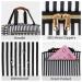 Hanging Travel Toiletry Bag - Waterproof Nylon Cosmetic Organizer Pouch with Handle and 360 Hanging Hook - Black White Stripe - Medium Size - Buy Online on GoSupps.com