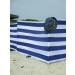 13 ft Beach Windscreen Privacy Windblocker + Free Bag Made in Europe Blue/White Stripes - Buy Online on GoSupps.com