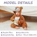 COOKY.D Baby Hooded Rompers Flannel Jumpsuit Pajamas - 3-6 Months (Brown) - Buy Online on GoSupps.com