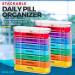 7-Day Pill Case - Weekly Medicine Planner & Vitamin Organizer | Portable Travel Pill Organizer with Large Compartments & Clear Lids - Buy Online on GoSupps.com