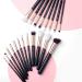 Jessup Pro Makeup Brush Set - 20pcs Soft Natural Bristle Brushes for Foundation, Eyeshadow, Blush & Concealer - T165 Rose Gold & Pearl Black - Buy Online on GoSupps.com