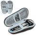 Fyy pocket for razor men electric shaver organizer bag universal razor hard case protective cover for brown Series 3/5/7/9 travel protection case razor wear case carrier bag men (B-black)