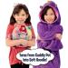 Lelesta Pets Hoodie Blanket Plush Sweatshirt 2-in-1 Folding Animal Hoodie Toys Turn Oversized Hoodie with Giant Pocket Long Sleeve Pullover Pillow One Size Fits Boys Girls (Purple) One Size Purple - Buy Online on GoSupps.com