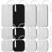 TENS Unit Electrodes Pads 12PCS Self-Adhesive Electrode TENS Units Replacement Pads with Plug 2.0 mm for TENS Machine Off-white