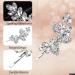 Diamante Hair Clips for Women Silver Hair Clips Bridal Hair Clip Leaf Wedding Hairpin Girls Hair Barrettes Wedding Hair Clips Valentine's Day Birthday Gifts - Buy Online on GoSupps.com