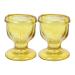 Eye Wash Cup for Effective Eye Cleansing - Eye Shaped Rim Snug Fit Perfect Eye wash kit Cleansing Remove Dust perfect eye wash kit Portable Eye Rinsing Cup for Home Travel Use - Set of 2 (Yellow)