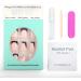 NOVO OVO Short Square Pink Gradient French Tip False Press on Nails - Stars Zodiac Elegant Acrylic Kit for Valentine's - Buy Online on GoSupps.com