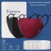 Euroca 4-Layer Cloth Face Mask Reusable Washable Adjustable For Adult -2 Packs with 4 Filters Included Black Burgundy (Small) - Buy Online on GoSupps.com