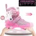 Xino Sports Deluxe Adjustable Ice Skates - Black/Pink, Faux Fur Padding, Reinforced Ankle Support - Pink Small Junior 13-3 - Buy Online on GoSupps.com