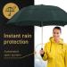 EEZ-Y Golf Umbrella 58-inch Double Canopy | Windproof & Heavy Duty | Oversized yet Compact Travel Umbrella - Dark Green - Buy Online on GoSupps.com
