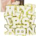 26 Piece Self Adhesive Chenille Letter Patches A-Z White 2.56 Inch - Varsity Embroidered Gold Glitter Border - Stoney Clover Alphabet Patches - DIY Craft - Buy Online on GoSupps.com