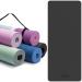 CAMBIVO Extra Thick Yoga Mat for Women Men Kids, Professional TPE Yoga Mats, Workout Mat with Carrying Strap for Yoga, Pilates and Floor Exercises Black 72*24*0.24 inch