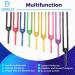 Dreld 9 Solfeggio Tuning Forks Kit for DNA Repair & Healing Sound Therapy - Colorful | Includes Silicone Hammer and Bag - Perfect Musical Instrument for Balancing Healers - Buy Online on GoSupps.com