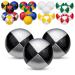 Juggle Dream 3x Pro Thud Jonglier Balls - Set with 3 professional juggling balls with free online learning video perfect for beginners and experts (silver/black)
