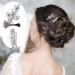 Tyqour 4 Pieces Rhinestone Wedding Hair Pins Silver Bridal Hair Clip Rhinestone Glitter Hair Clips Diamond Crystal Hair Accessories Bling Decorative Hair Clips - Buy Online on GoSupps.com