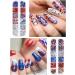 Kalolary Independence Day Glitter Nail Sequins - 4th of July Star Red Blue Silver Holographic Paillette for Patriotic Makeup & Decoration - Buy Online on GoSupps.com