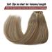 20 Inch Real Human Hair Extensions - Platinum Blonde Highlights Clip-In 70g, 7pcs - Remy Ash Brown #8P60 - Buy Online on GoSupps.com