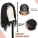 Lexqui 13X6X4 Inch Handmade Knotless Box Braided Wig with Boho Curly | Short Black Synthetic Lace Front Wig for Women with Baby Hair | 18 Inch Cornrow Braids Hair Wig - Buy Online on GoSupps.com