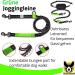 Elastic Reflective Jogging Leash - 120 cm with Adjustable Hip Strap & Bag for Hands-Free Walking Hiking & Running - Up to 200 cm Stretch - Buy Online on GoSupps.com