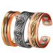Yinox ring for arthritis 99.9% pure copper magnetic therapy ring for men and women 3 pieces of magnet therapy jewelry for arthritis carpal tunnel syndrome finger thumb (length 57.5 mm) V