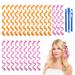 URAQT Hair Curlers for Long Hair 24Pcs 45cm Hair Rollers Wave Curls No Heat Hair Curlers Styling Kit with Styling Hooks Healthy DIY Hairstyle for Women Girls 45 cm (Pack of 24)
