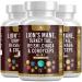 Mushroom Supplement with Lion's Mane Turkey Tail Reishi Cordyceps Chaga Marshmallow Root - 180 Count 180 Capsules (Pack of 3)
