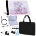 A4 LED Light Pad for Diamond Painting  Super Bright USB Powered Light Board Kit with Detachable Stand  and Black Pad Clip (Pad and Bag)