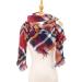 Triangular Wrap Scarf for Women - Fashionable Knitted Scarf with Wool Neck Warmer in Wine - Casual Style for All Seasons - Buy Online on GoSupps.com