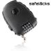 Safelocks Compact Cable Lock - 4-Digit Number Combination Lock with 90cm Wire Rope - Ideal for Scooters & Bikes - Durable Black Lock - Buy Online on GoSupps.com