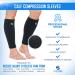 Calf Compression Sleeves & Leg Wraps (4 Piece Set) | Shin Splint Support & Pain Relief for Running, Basketball, Cycling | Men & Women | Small-Medium Black - Buy Online on GoSupps.com