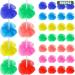 200 Pieces Small Bath Sponge Colorful Shower Sponge Kids Travel Loofah Sponge Assorted Colors Shower Pouf Loofah Exfoliating Body Scrubber Bath Puff Mesh Pouf  7 Colors