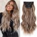 Xtrend 20Inch Bleach Blonde Mix Brown hair extensions Clip in Hair Extensions Synthetic Hair pieces for Women