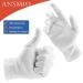 Ansmio 3 Pairs of 100% Cotton Jersey Gloves Soft Protective Fabric Gloves in White (Size M 25 cm) | Ideal for Everyday Use - Buy Online on GoSupps.com