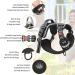 Heele XL Dog Harness - Adjustable Reflective Breast Harness for Running Anti-Train Design with Lockable Snap Black 53-97cm - Buy Online on GoSupps.com