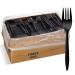 1,000 Plastic Disposable Forks Bulk Black Medium Weight Disposable Silverware Plastic Cutlery Fork Forks Black