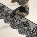 Lace Realm Replaceable LUMKET Black Eyelash Lace Fabric 7x120 - Floral Lace Trim for Sewing & Crafts (640 Black) - Buy Online on GoSupps.com